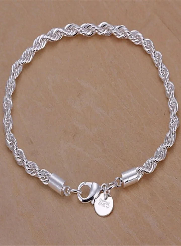 1 pcs Unisex bracelet with minimalist and fashionable style, silver plated bracelet, a gift for family and friends