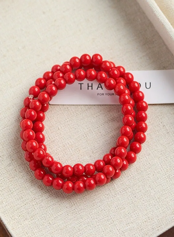 Classic Style Retro Glazed Beads Bracelets for women Lucky Jewelry Gifts