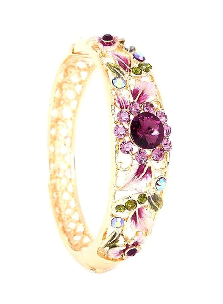 18K Gold Plated Crystal Studded Bangle