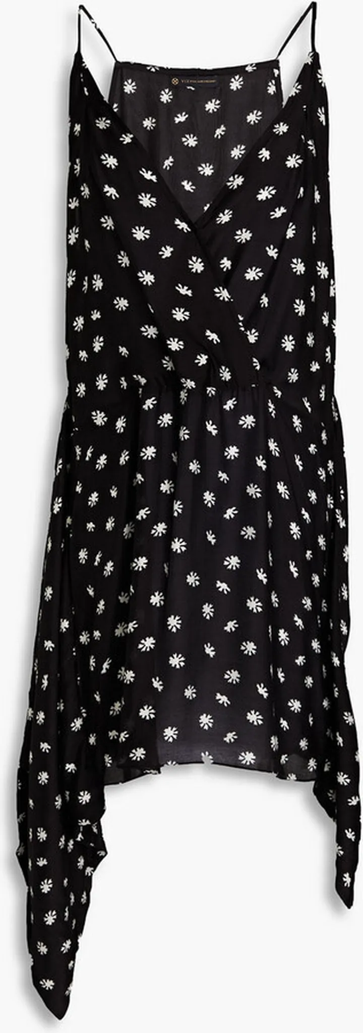 Sally wrap-effect printed mousseline mini dress