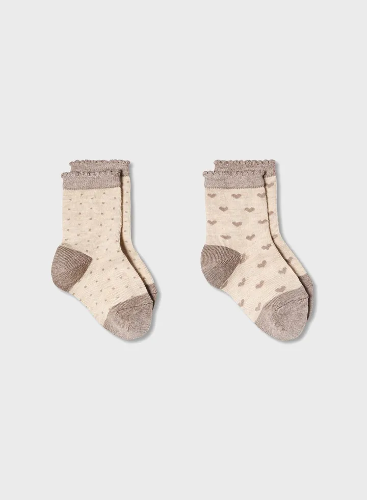 Infant 2 Pack Assorted Crew Socks