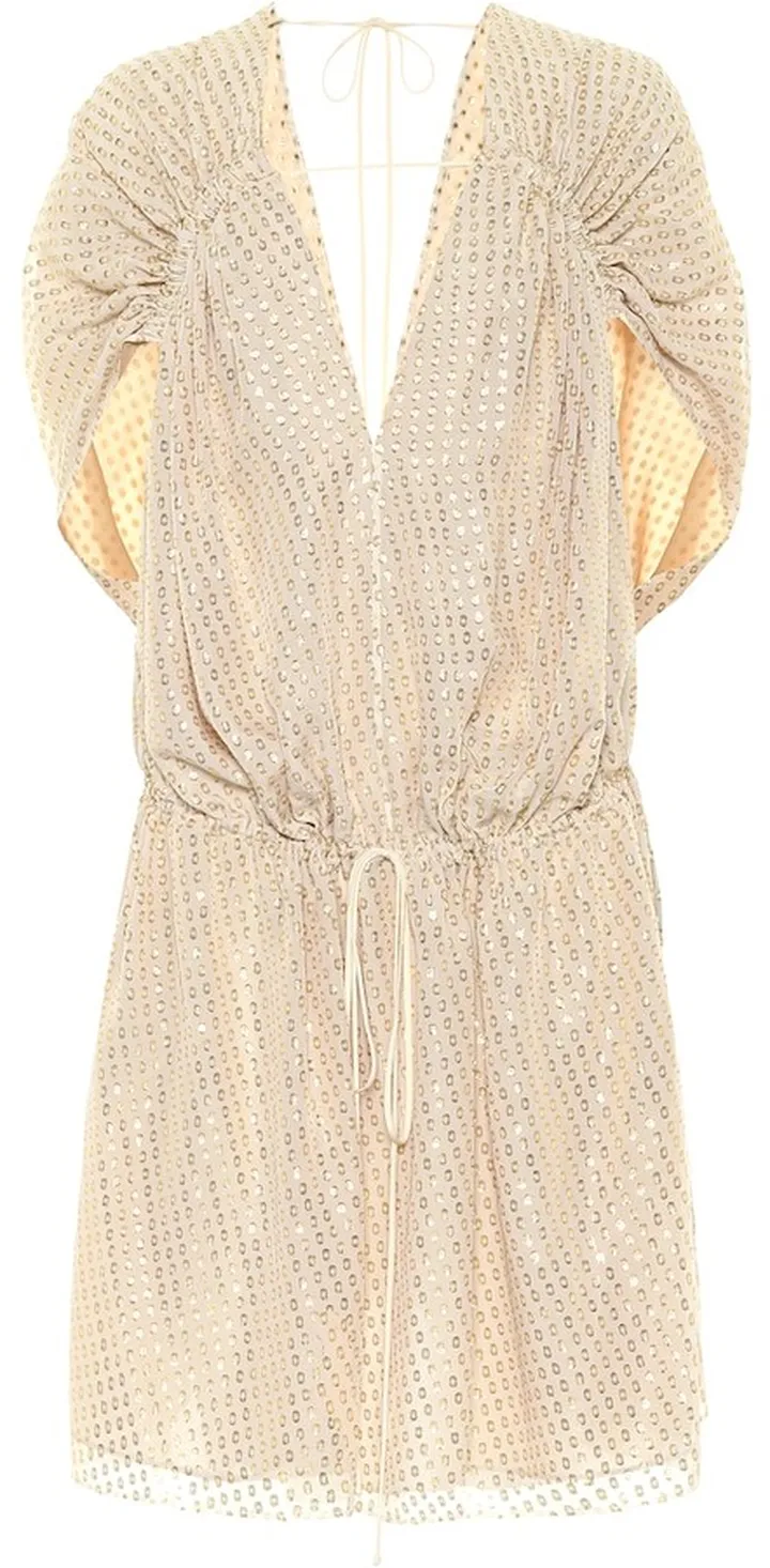 Fil-coupe silk minidress
