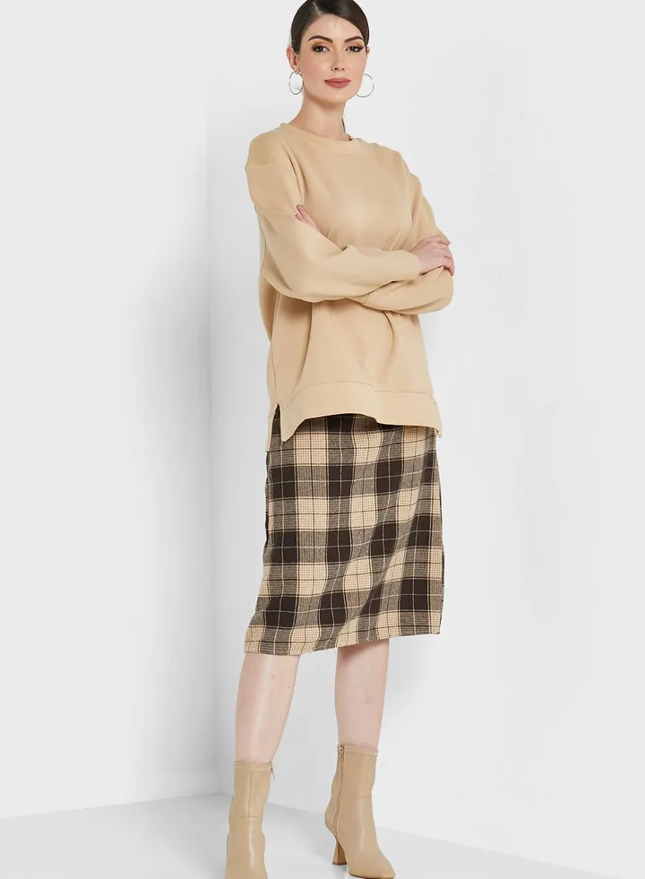 Checked Skirt