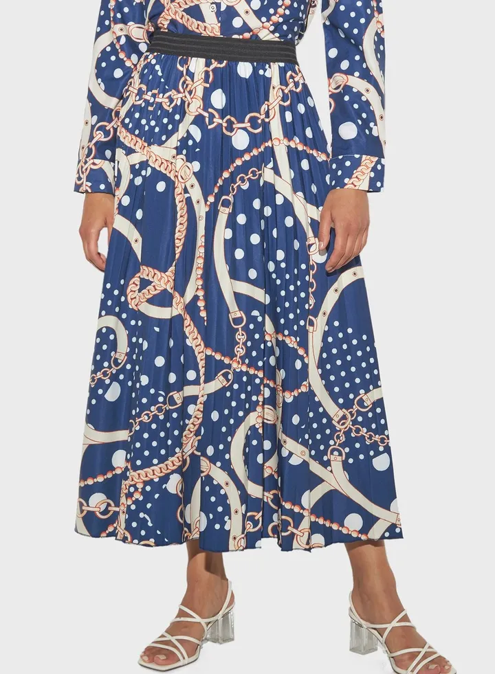 High Waist Printed Skirt
