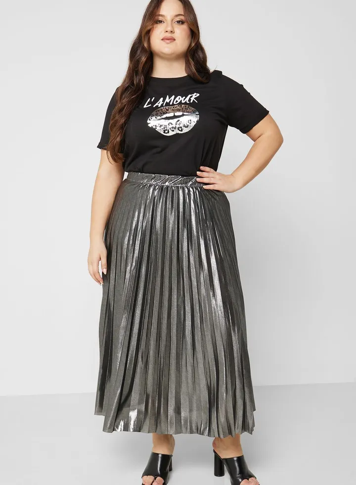 Plisse High Waist Skirt