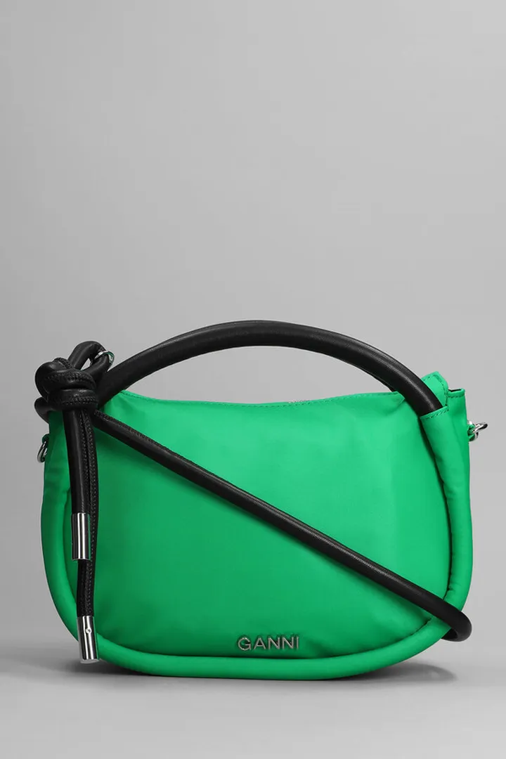 Hand Bag In Green Polyamide