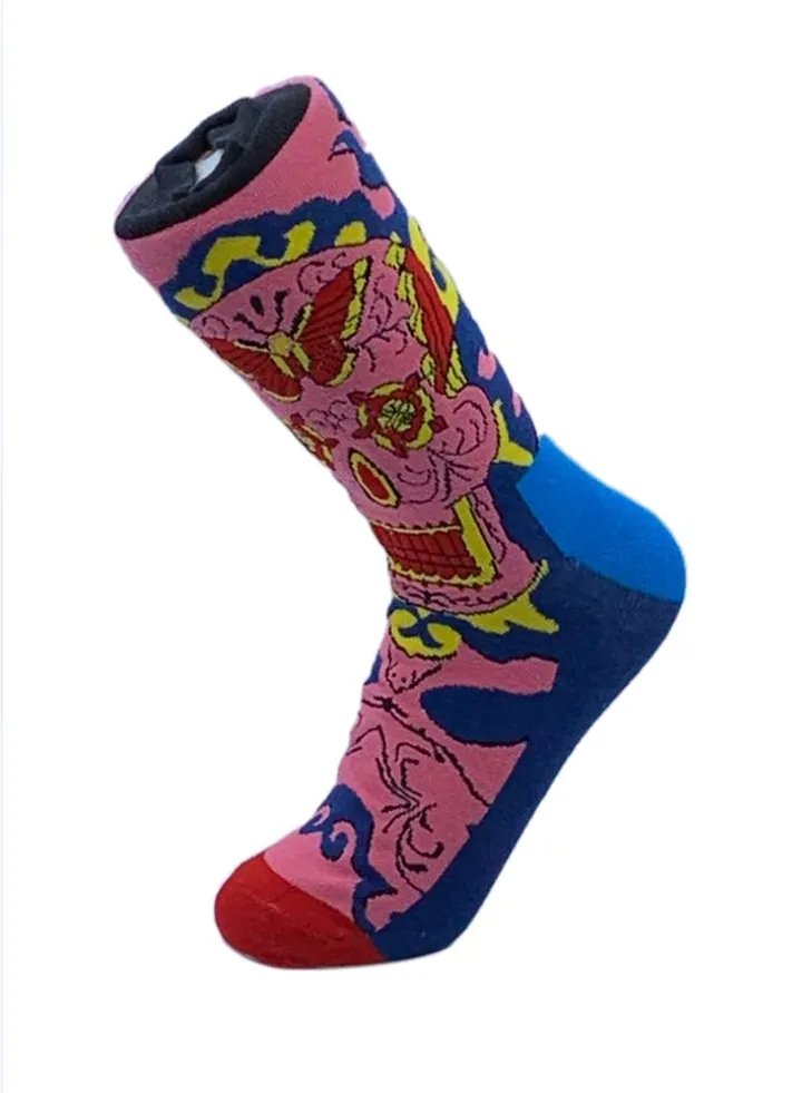 Printed Cotton Long Socks multicolour