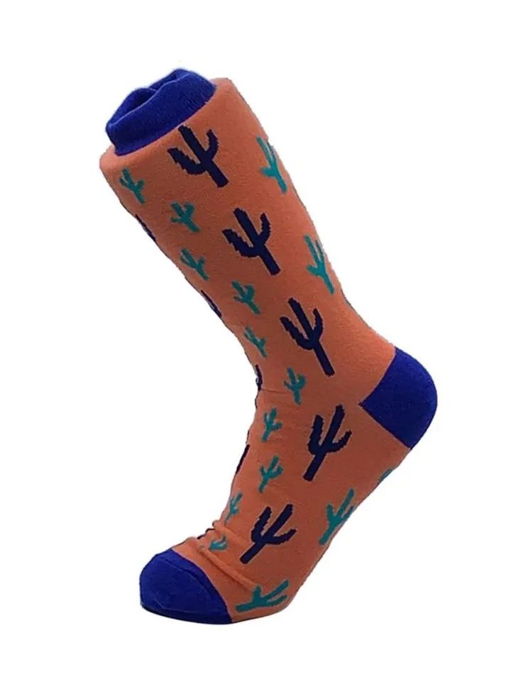 Cotton Long Socks Orange/Blue/Green