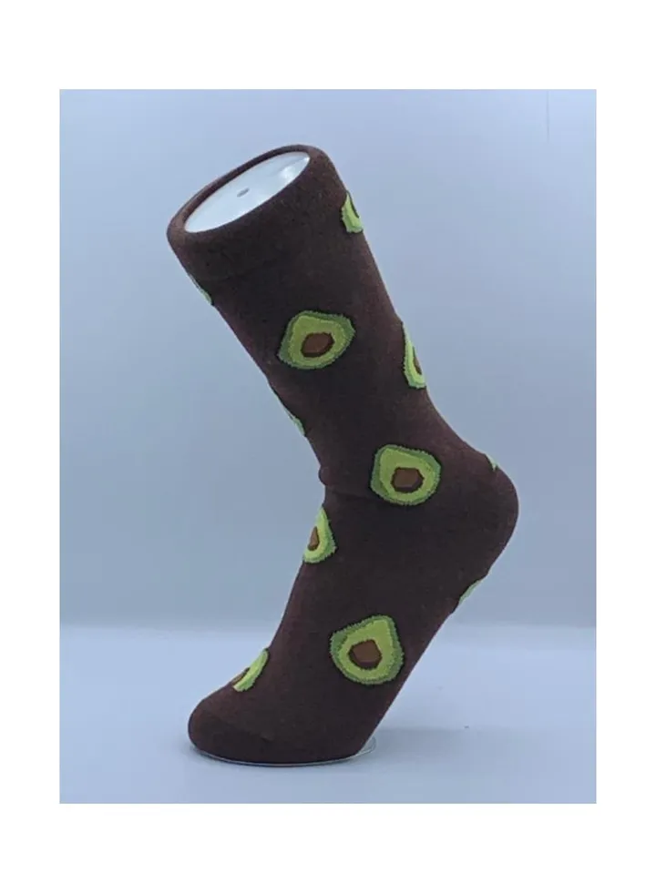 Pair Of Cotton Long Socks Brown/Green