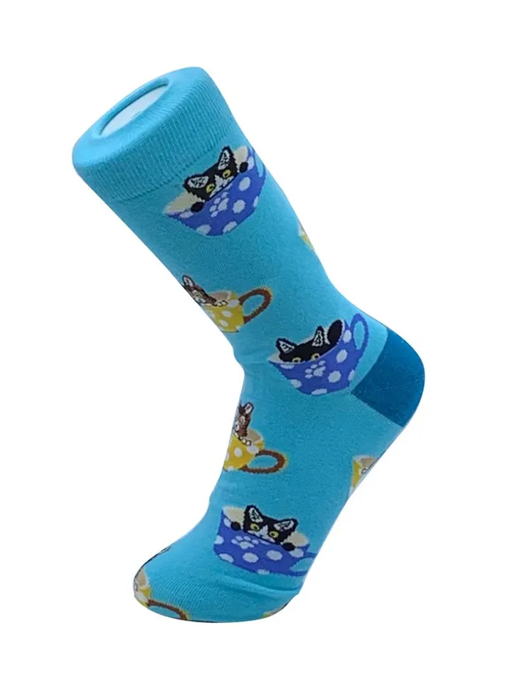 Cotton Printed Long Socks Multicolour