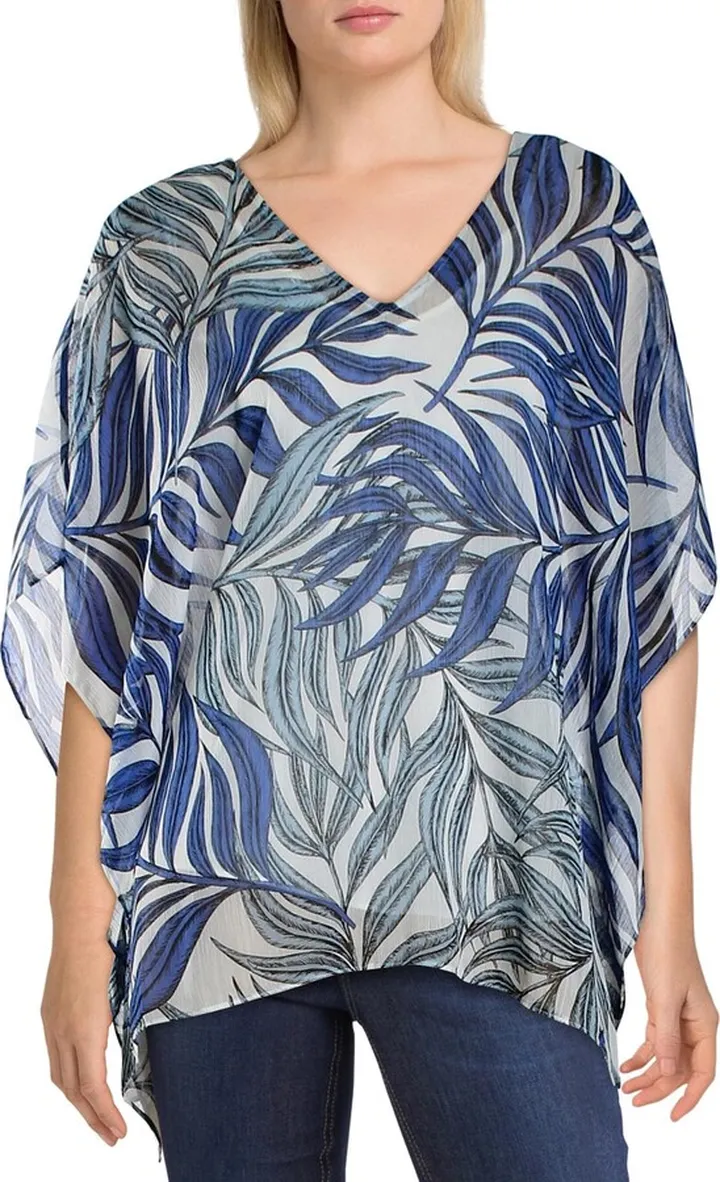 Womens Floral Tunic Blouse