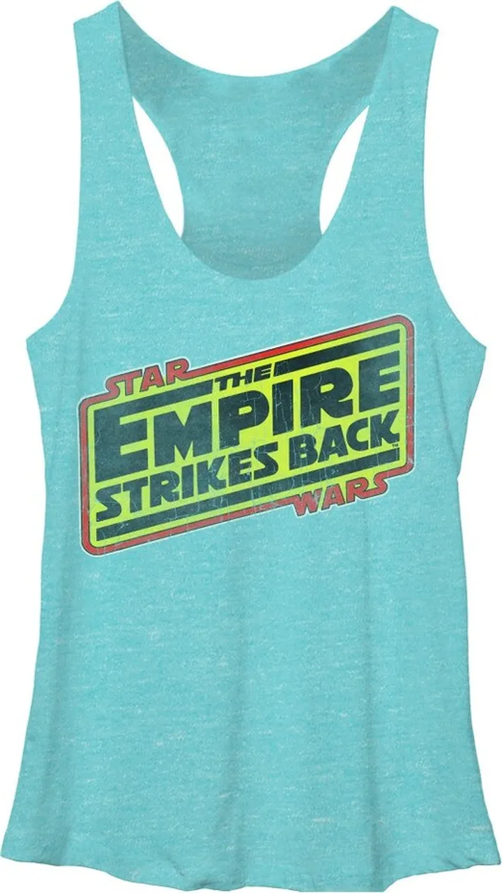 Women's Star Wars Episode V Logo Racerback Tank Top - Tahiti Blue - Small