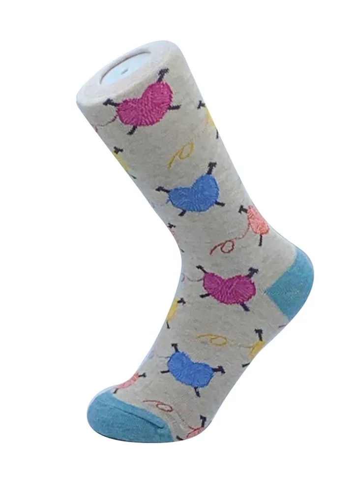 Printed Cotton Long Socks Multicolour