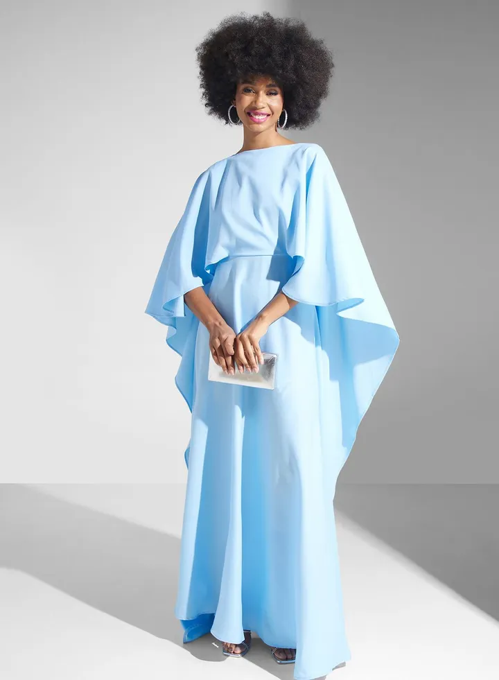 Cape Sleeve Pleated Kaftan