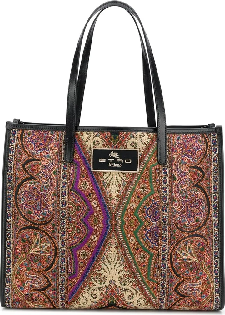 Paisley-Print Tote Bag