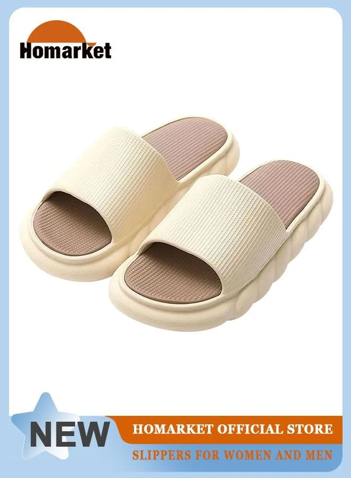 Pillow Slippers for Women and Men Non Slip Quick Drying House Slides Shower Sandals Extremely Comfy Slippers with Cushioned Thick Sole for Indoor or Outdoor