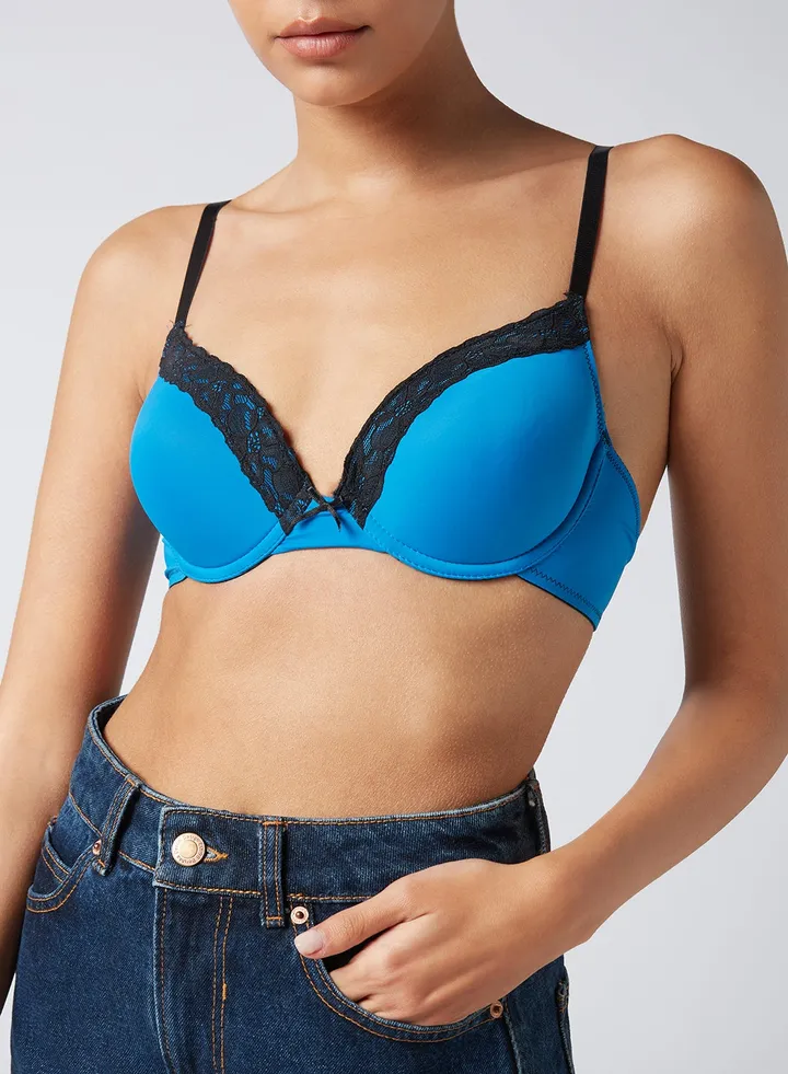 Casual Plunge Bra Turquoise