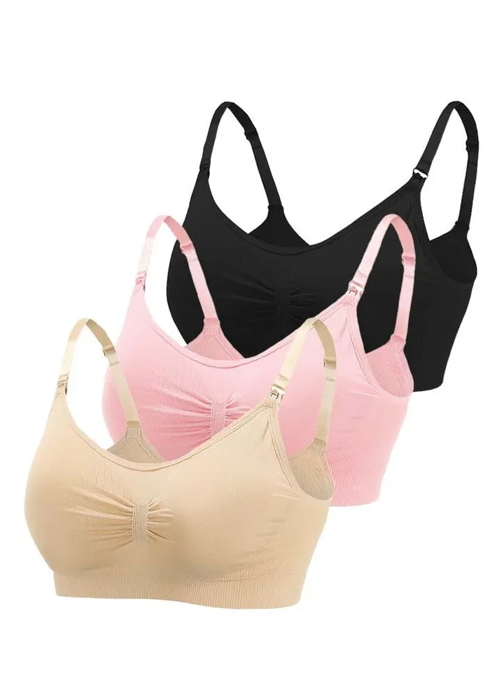 3 Pack Nursing Bra For Maternity Woman Seamless Feeding Bras Maternity Bra