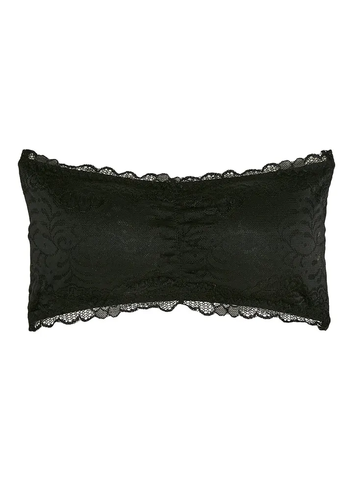 Lace Bandeau Padded Bra Black