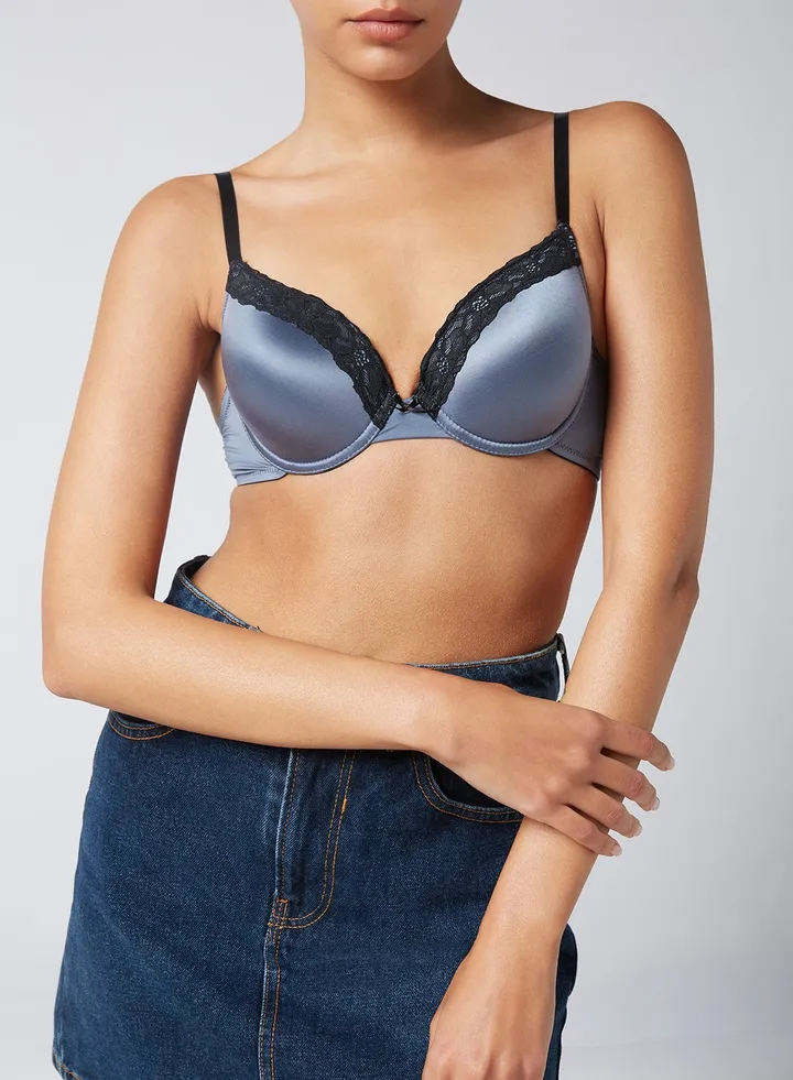 Casual Plunge Bra Medium Grey