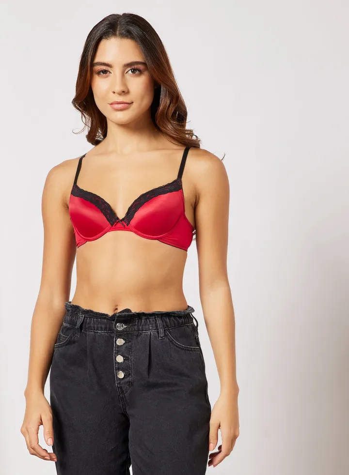 Casual Plunge Bra Red