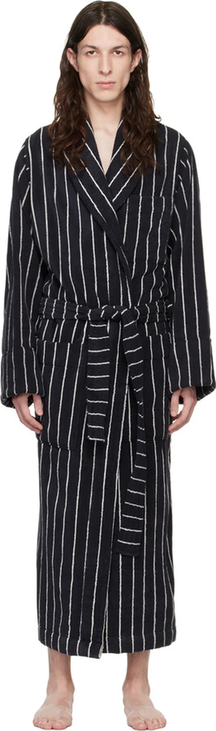 Tekla Navy Classic Bathrobe