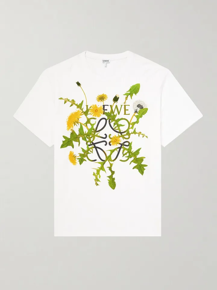 Anagram Flowers Embroidered Cotton-Jersey T-shirt