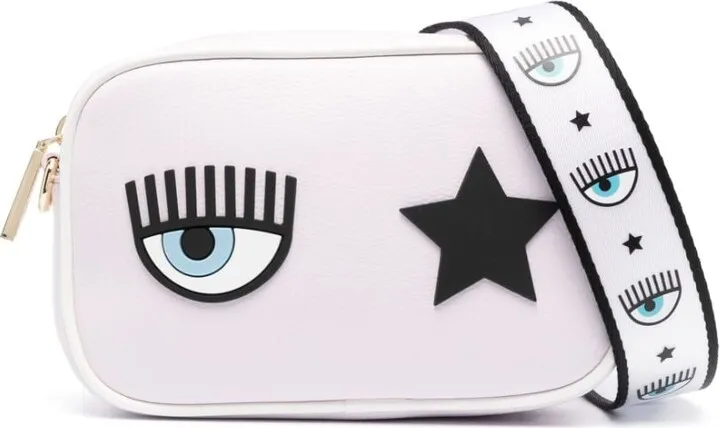 Eyelike-motif crossbody bag