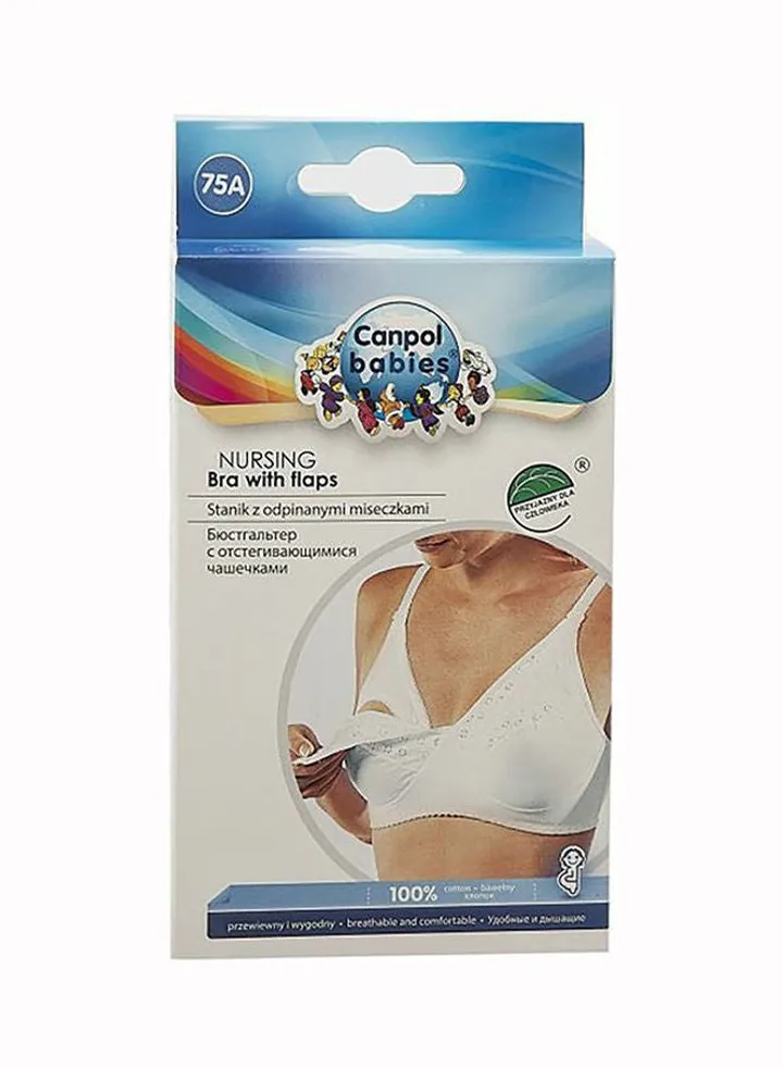 Nursing Bra With Flaps White