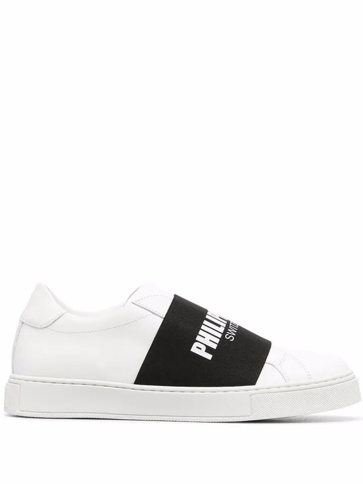 Logo-Print Slip-On Trainers