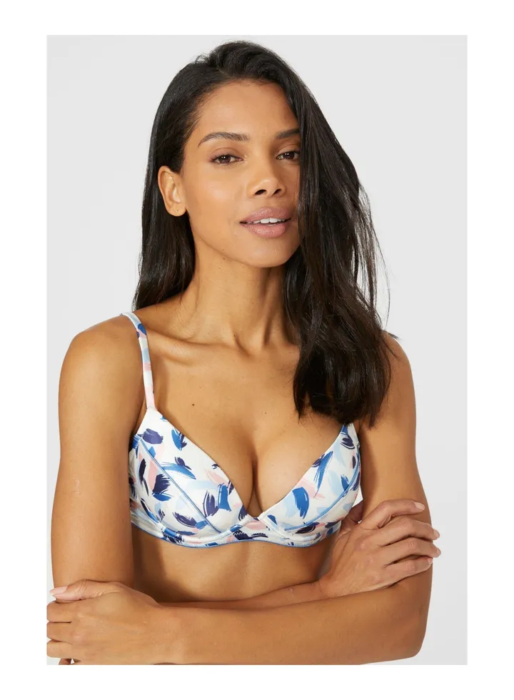 Brush Stroke Plunge Bra