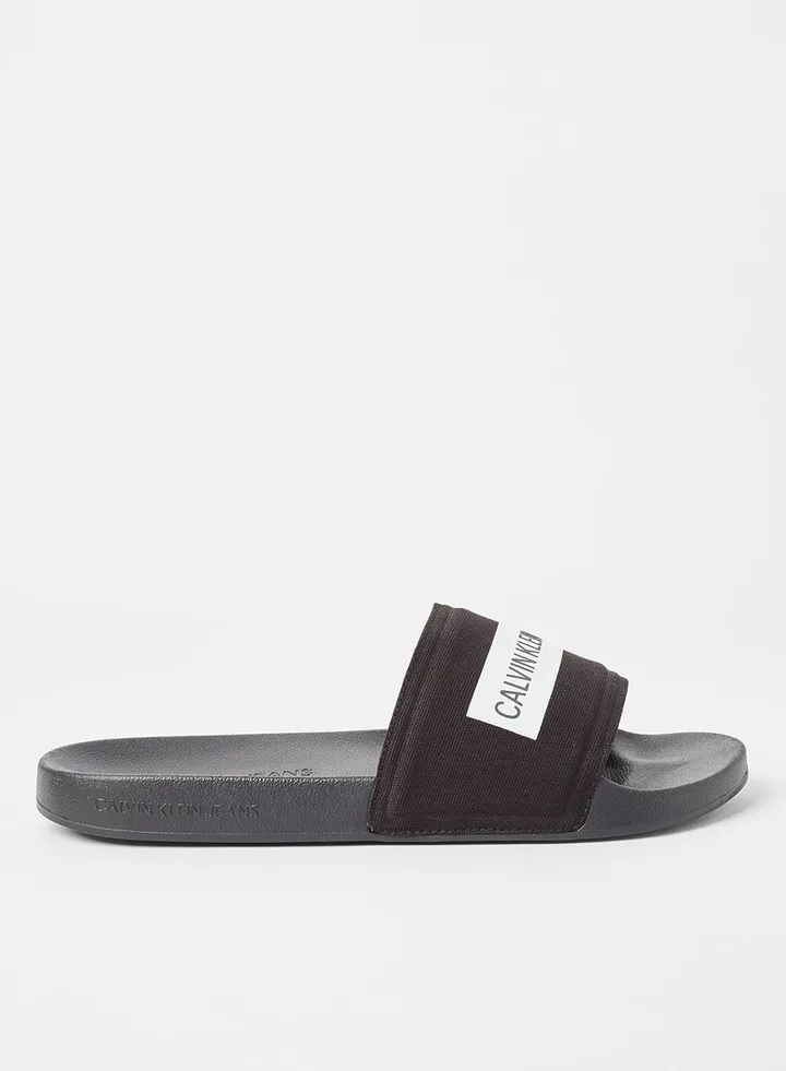Logo Tape Slides Black