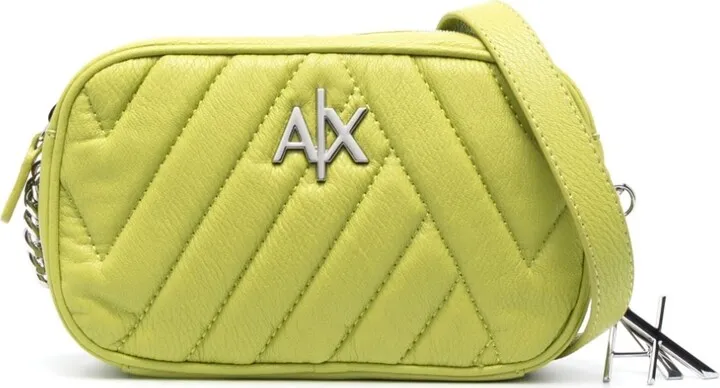Lettering-Charm Quilted Camera Bag