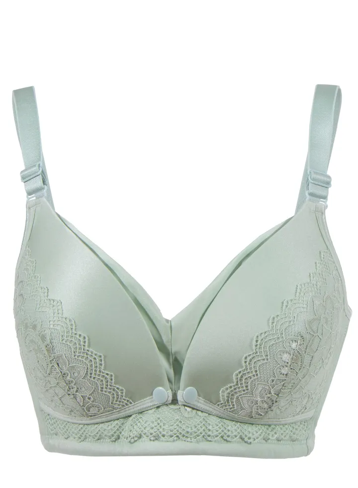 Full Cup Maternity And Nursing Bra - Green - Large