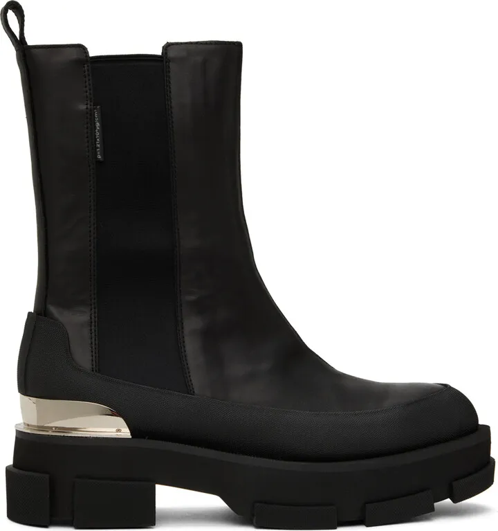 both Black Gao Platform Chelsea Boots