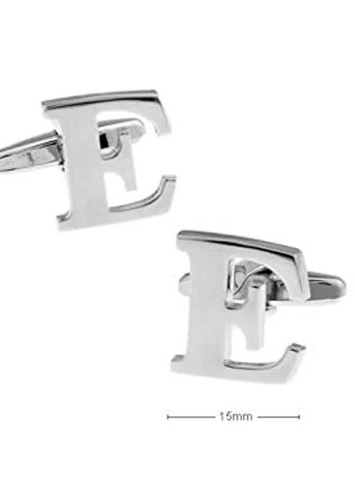 Personalized Fashion English Letter E Shape Cufflinks Mens French Shirt Cufflinks For Wedding