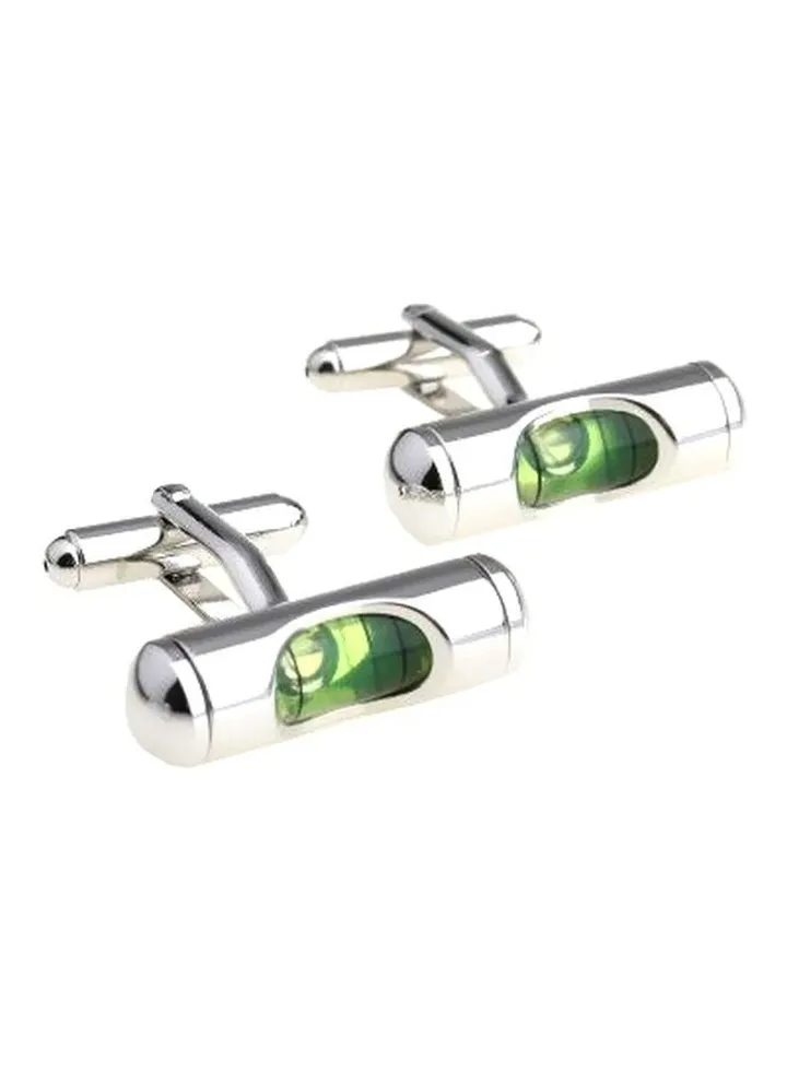Metal Level Cylinder Cufflinks
