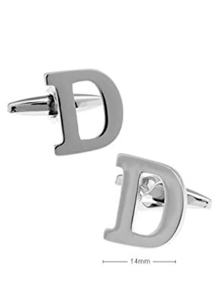 Personalized Fashion English Letter D Shape Cufflinks Mens French Shirt Cufflinks For Wedding