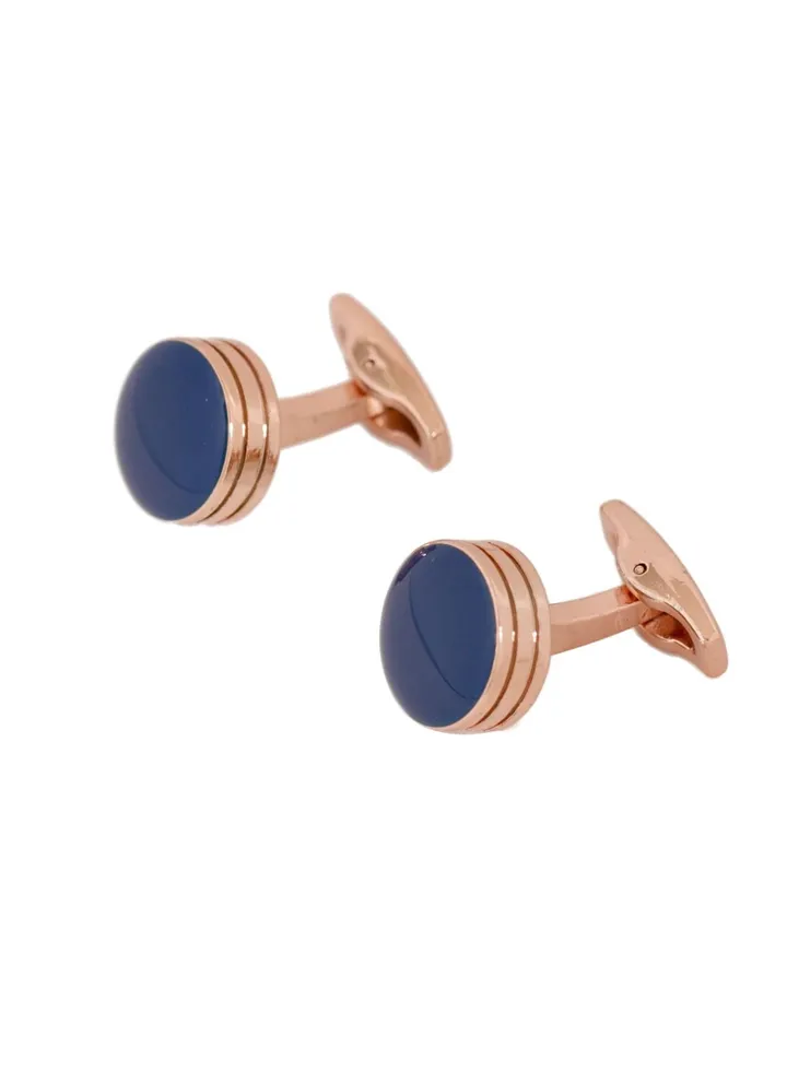 Round Formal Rosegold Blue