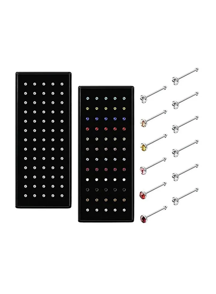 60-Piece Stainless Steel Nose Stud