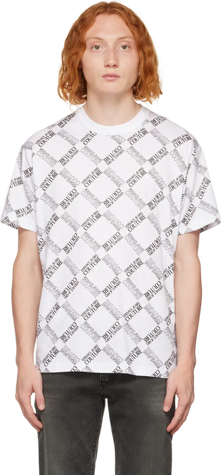 Versace Jeans Couture White Printed T-Shirt