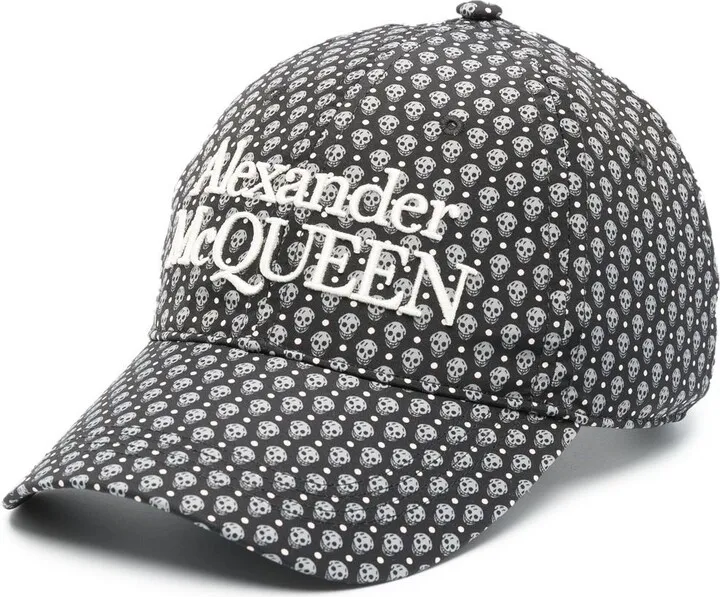 Skull-Print Baseball Cap