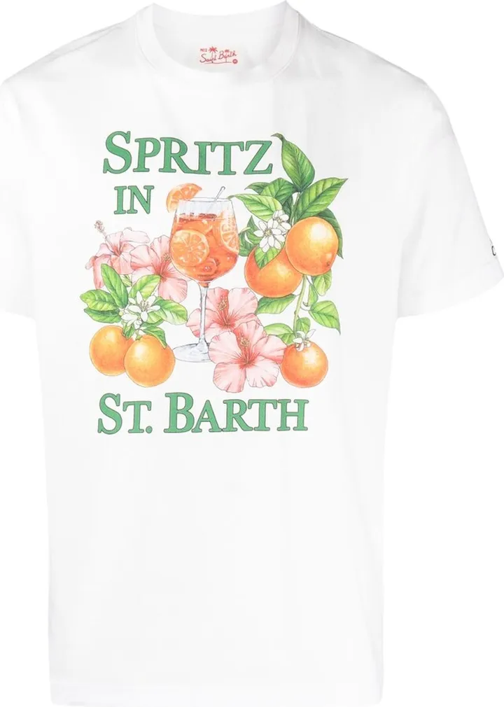 Spritz-print cotton T-dhirt
