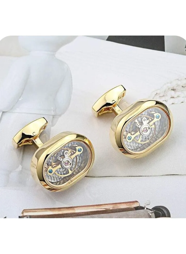 Modern cufflinks made of strong metal