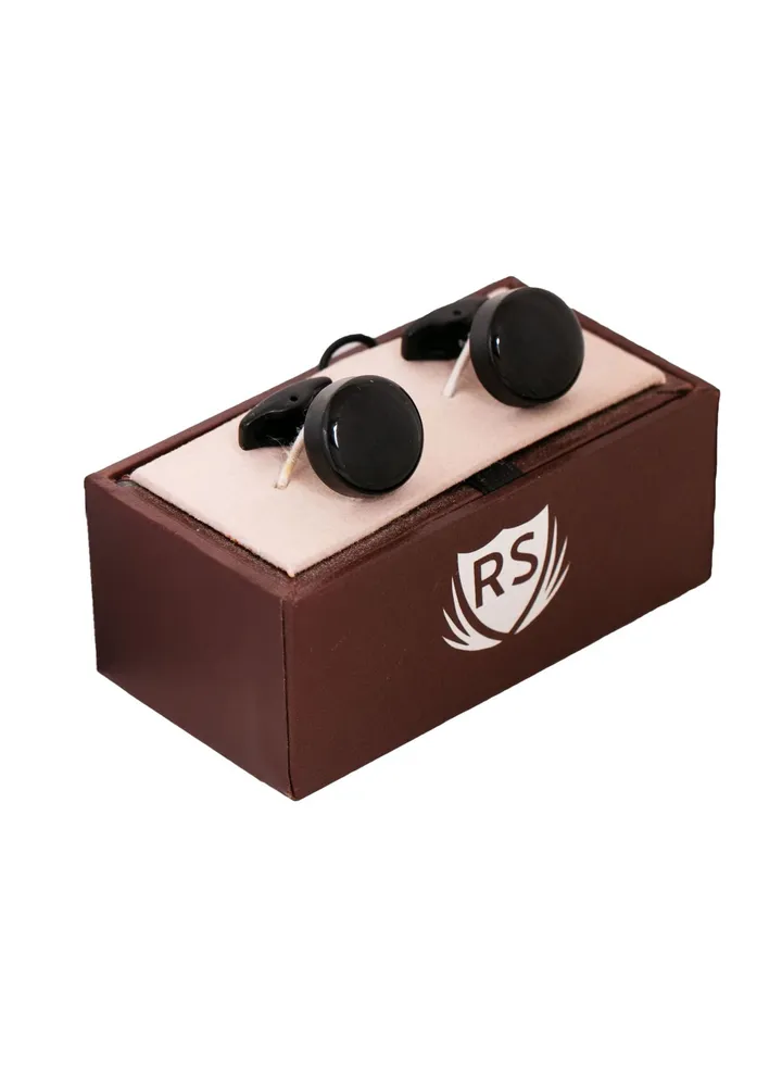 Round Black Cufflink