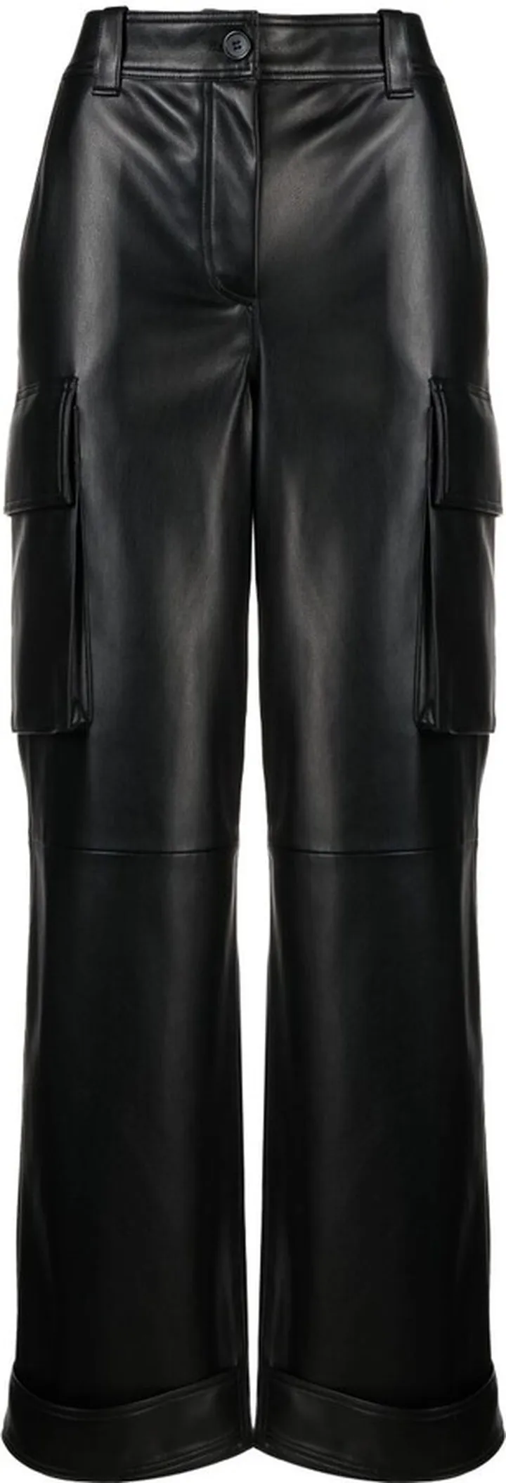 Black Asha Faux Leather Trousers