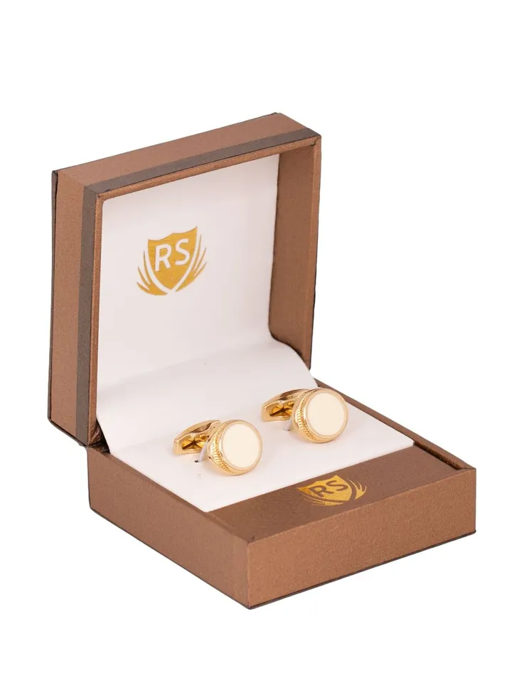 Formal White Gold Cufflink