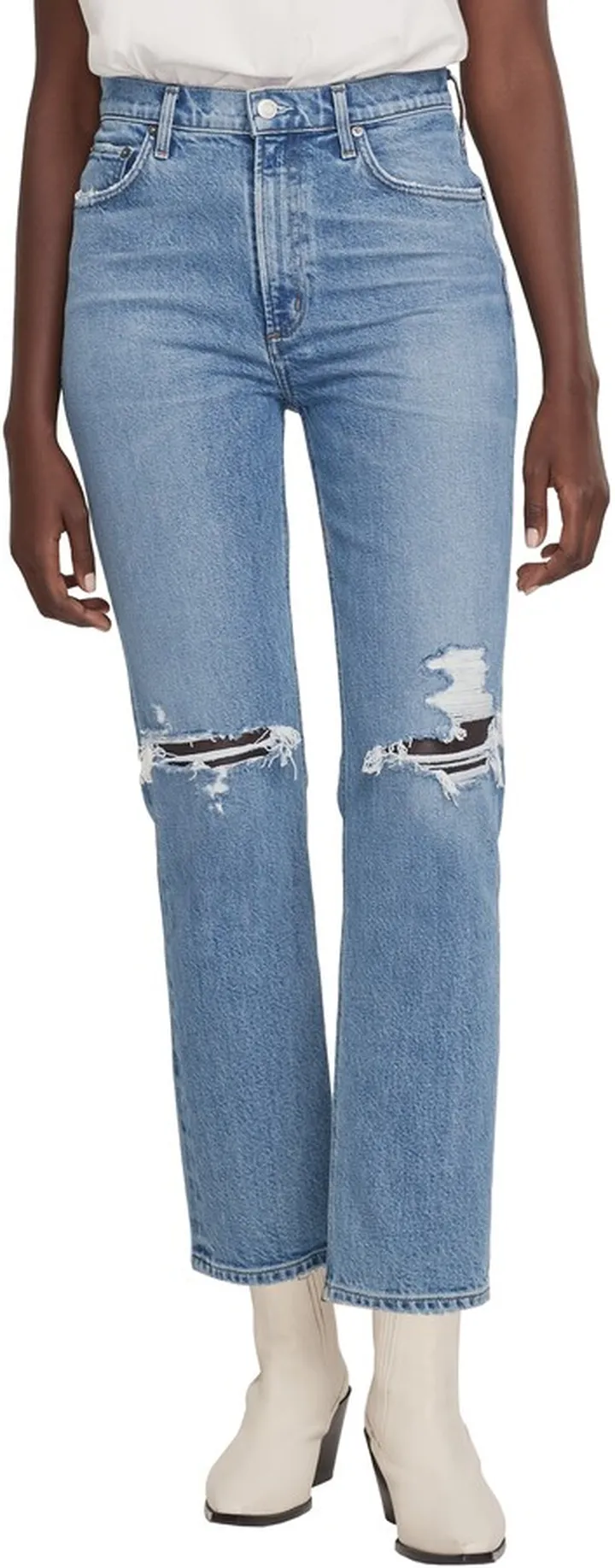 Wilder Ripped Straight Leg Jeans