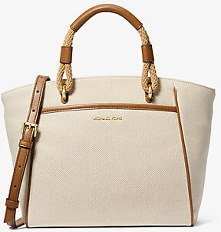 Talia Small Cotton Canvas Tote Bag