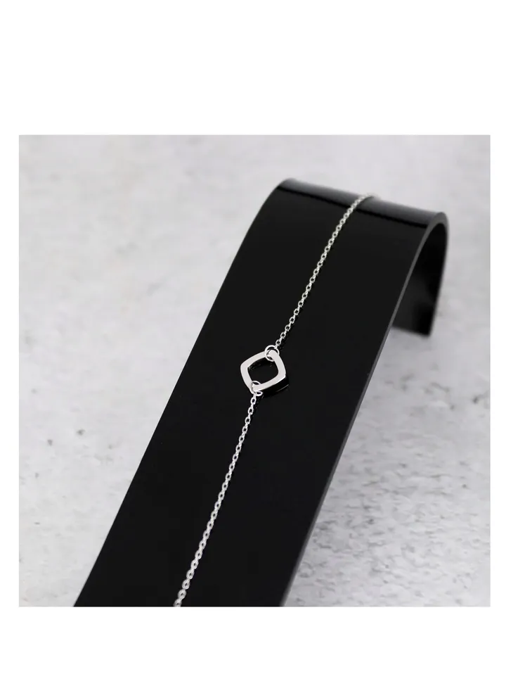 Unique silver women's bracelet with beautifully designed pendant